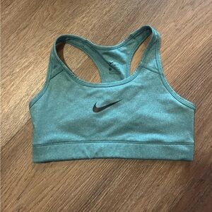Nike Green Sports Bra Racerback Design Medium Impact